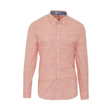 Camasa barbati -  Bumbac - Portocaliu - Portocaliu