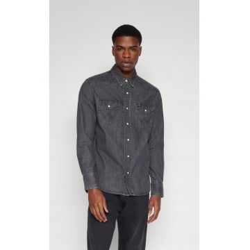 Camasa barbati -  Heritage - croiala regulata - negru spalat - denim