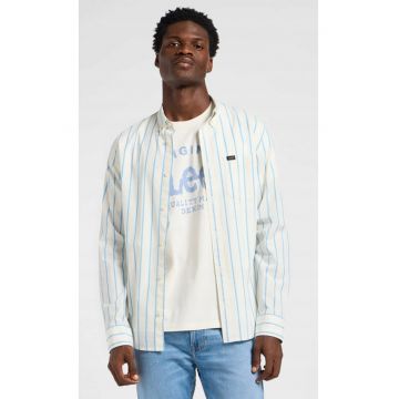 Camasa barbati -  model Stream Aurora - bumbac - alb - maneca scurta - croiala regular fit