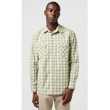 Camasa barbati -  model WESTERN SHIRT - regular fit - verde - bumbac