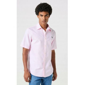 Camasa barbati -  Oxford - roz - bumbac - maneca scurta - regular fit -