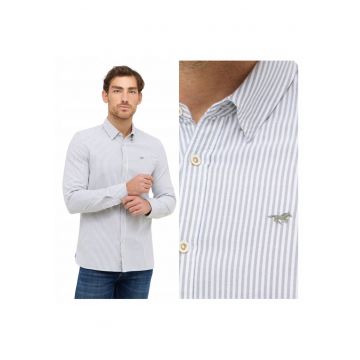 Camasa Barbati -  Style Edinburg - Regular Fit - Cdwqfwqd Cu Nasturi - Design Clasic - Maneci Lungi - Bumbac - Multicolor