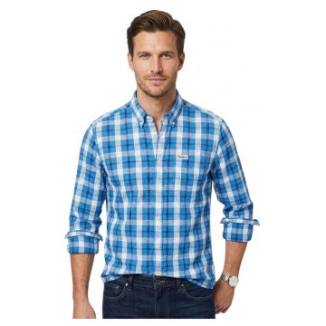 Camasa cu carouri Packford - Alb/Albastru