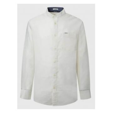 Camasa cu croiala regular din amestec de in -