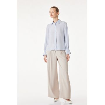 Camasa cu inchidere ascunsa - Albastru prafuit