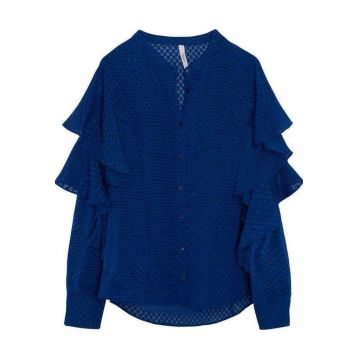 Camasa cu maneca lunga -  Bimba - Poliester - Albastru - Albastru