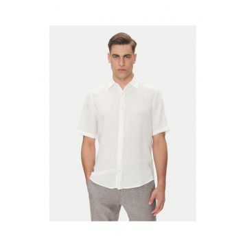 Camasa cu maneca scurta pentru barbati -  bumbac - alb - Alb
