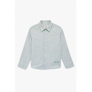 Camasa cu maneci lungi si dungi - Alb/Verde