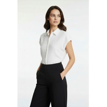 Camasa cu maneci tip aripioare - Alb murdar