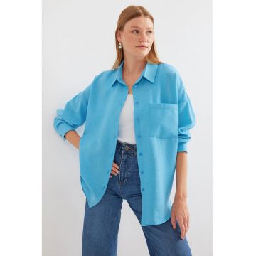 Camasa dama -  Albastru inchis - In