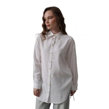 Camasa dama -  Bumbac/Poliester - Alb -