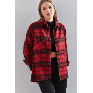 Camasa dama -  Bumbac/Poliester - Rosu