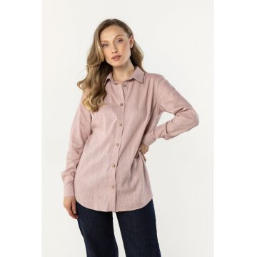 Camasa dama -  croiala lejera - in - roz murdar