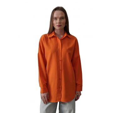 Camasa dama -  Portocaliu - Textil -