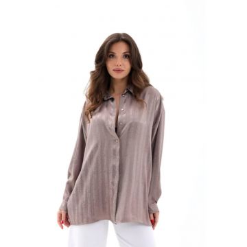 Camasa dama -  Satin - Gri inchis