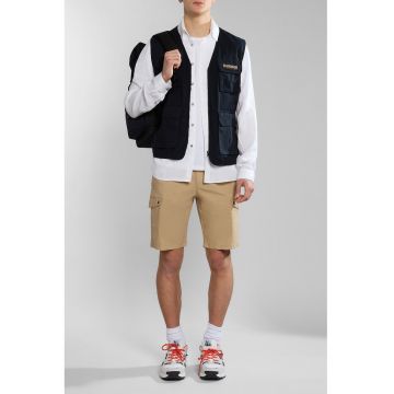 Camasa de in cu buzunar pe piept - Alb