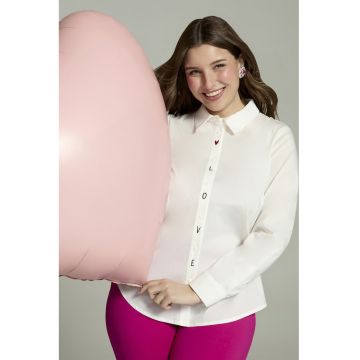 Camasa din amestec de bumbac - Alb