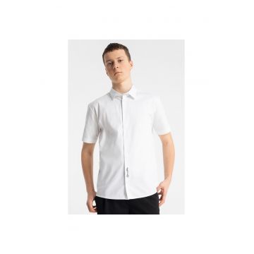 Camasa din amestec de bumbac cu maneca scurta