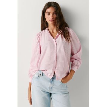 Camasa din bumbac cu esarfa Atyty - Roz