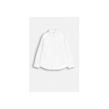 Camasa din bumbac cu maneca lunga si guler clasic