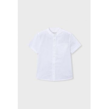 Camasa din bumbac si in cu guler Mao