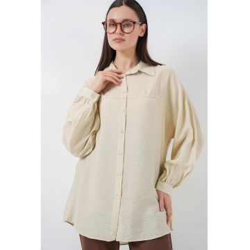 Camasa -  Ecru - Textil - Pentru dama