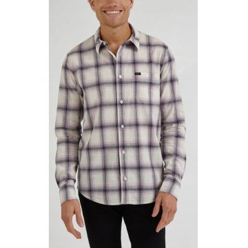 Camasa  Leesure croiala bumbac - Gri/Violet