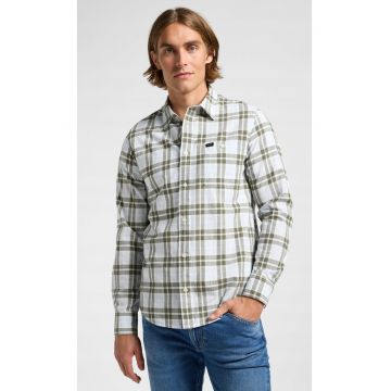 Camasa  Leesure - flanel - albastru - carouri bleumarin - Verde