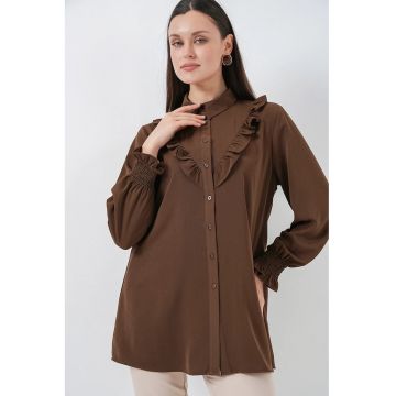 Camasa -  Maro inchis - Textil - Pentru dama