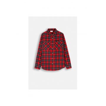 Camasa  multicolor - bumbac - Rosu