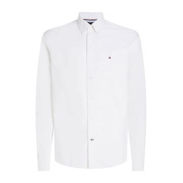 Camasa Oxford regular fit cu logo brodat - Alb