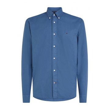 Camasa Oxford regular fit cu logo brodat - Albastru inchis