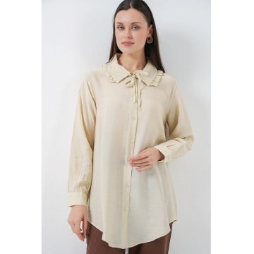 Camasa -  Pentru dama - Textil - Ecru