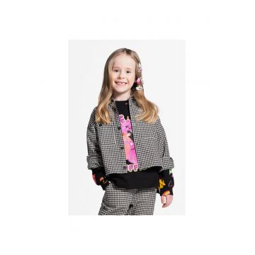 Camasa  pentru fete - lunga - in carouri - cu buzunare - bumbac