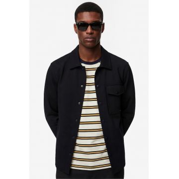 Camasa regular fit cu buzunar pe piept cu clapa - Negru