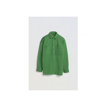 Camasa supradimensionata cu captuseala din fleece