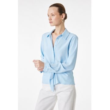 Camasa uni cu design nod - Albastru deschis