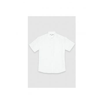 Camasa uni cu maneca scurta si guler clasic