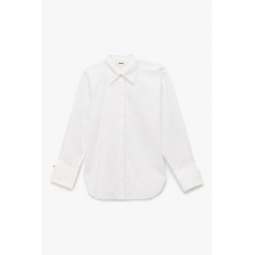 Camasa uni de bumbac - Alb