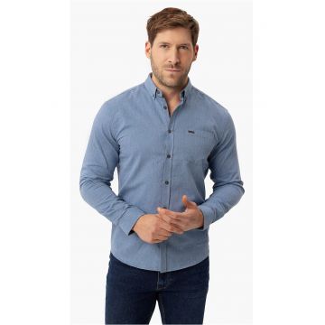 bumbac  albastru melange - Albastru melange