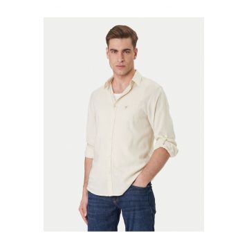 Camasa barbati -  bej - 55% in - 45% viscoza