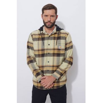 Camasa barbati  flanel - maro inchis - Maro