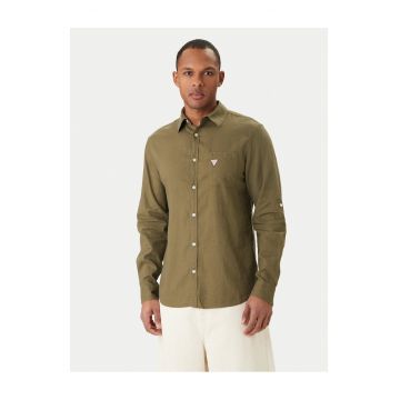 Camasa barbati -  verde - 55% in - 45% viscoza