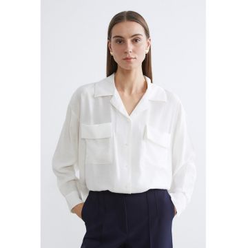 Camasa cu buzunare cu clapa - Alb murdar