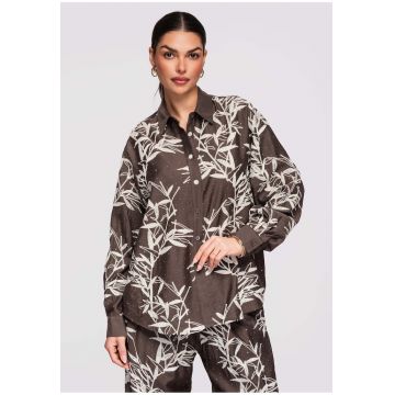 Camasa cu croiala lejera  OW-SH-E0016 - Maro