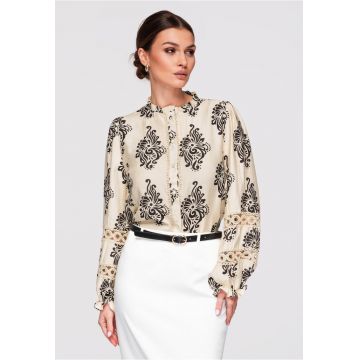 Camasa cu croiala lejera  OW-SH-E0027 - Bej