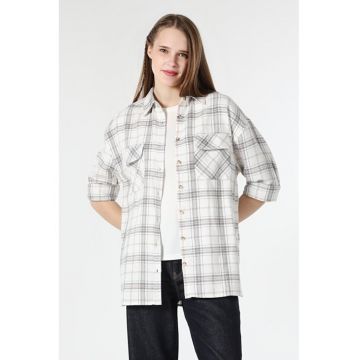 Camasa Cu Maneca Lunga De Dama Alb - White