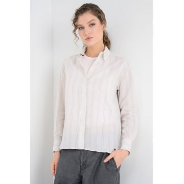 Camasa cu maneci lungi si dungi Bain - Bej/Maro deschis
