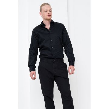 Camasa cu model logo - Negru