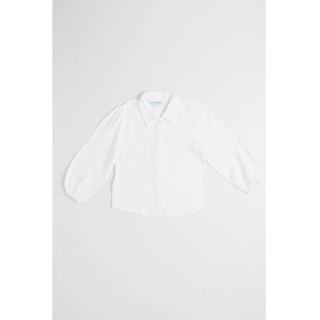 Camasa cu model stralucitor - Alb/Argintiu